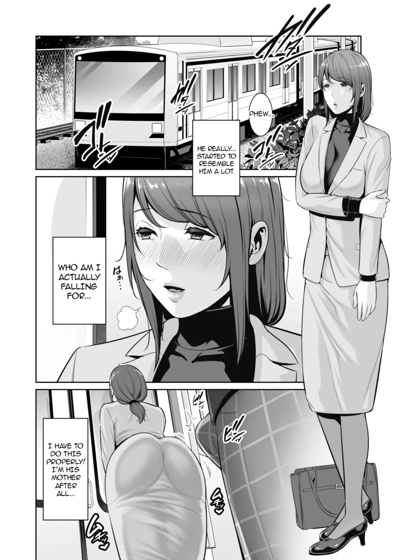 Hentai Manga Comic-My Stepmother on The Train..-Read-17